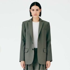 Tibi Marlon Blazer in Dark Stone